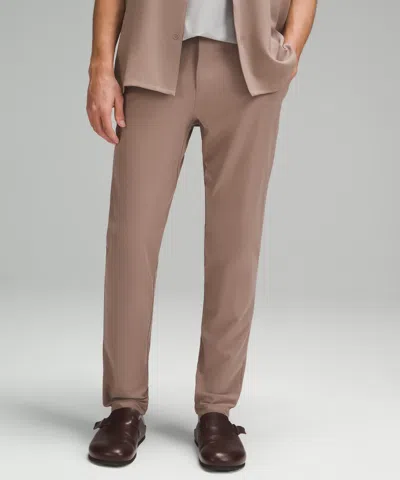 Lululemon Abc Slim-fit Trousers 32"l Warpstreme In Brown