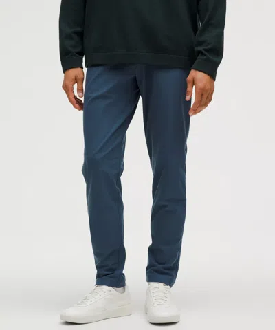 Lululemon Abc Slim-fit Trousers 32l Warpstreme In Blue