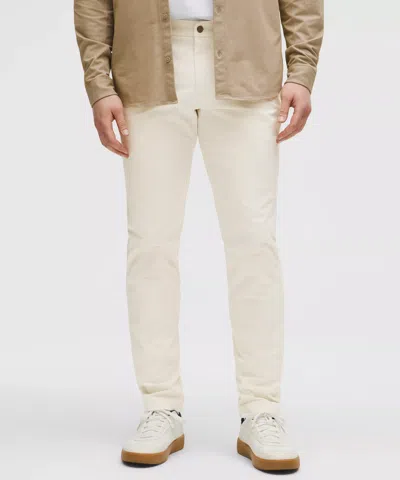Lululemon Abc Slim-fit Trousers 34l Smooth Twill In White
