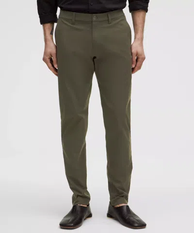 Lululemon Abc Slim-fit Trousers 34l Smooth Twill In Green