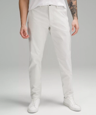 Lululemon Abc Slim-fit Trousers 34l Smooth Twill In White