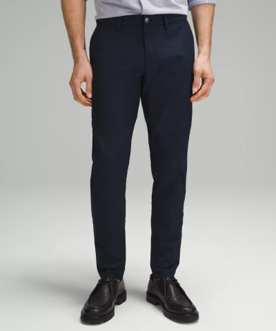 Lululemon Abc Slim-fit Trousers 34"l Smooth Twill In Blue