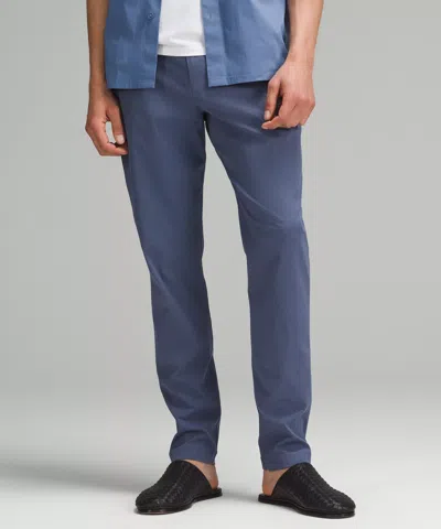Lululemon Abc Slim-fit Trousers 34"l Wovenair In Blue