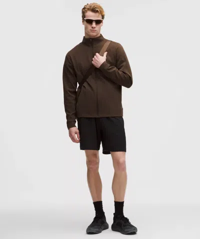 Lululemon Abc Textured Wovenair Pull-on Short 7" In Black