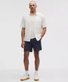 Lululemon Abc Textured Wovenair Pull-on Short 7" In Blue