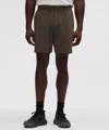 Lululemon Abc Textured Wovenair Pull-on Short 7" In Brown