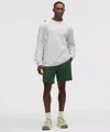 Lululemon Abc Textured Wovenair Pull-on Short 7" In Green