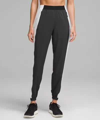 Lululemon Adapted State High-rise Joggers Colourblock In Gray