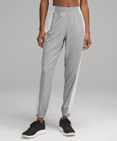 Lululemon Adapted State High-rise Joggers Colourblock In Gray