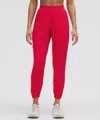 Lululemon Adapted State Perforated High-rise Joggers In Red