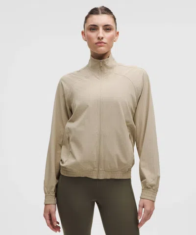 Lululemon Adapted State Perforated Track Jacket In Neutral