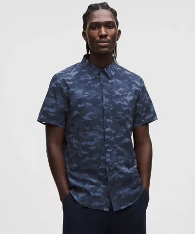 Lululemon Airing Easy Short-sleeve Shirt In Blue
