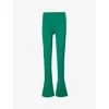 Lululemon Womens Cascadia Green Align Brand-print Flared-leg Stretch-woven Leggings In Cascadia Green