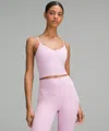 Lululemon Align™ Cropped Cami Tank Top Light Support, A/b Cup In Pink