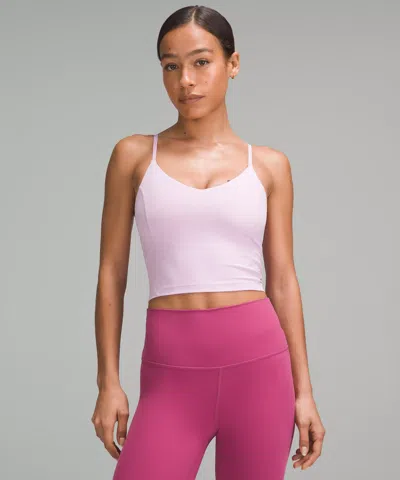 Lululemon Align™ Cropped Cami Tank Top Light Support, C/d Cup In Pink