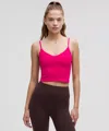 Lululemon Align™ Cropped Cami Tank Top Light Support, A/b Cup In Pink