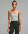 Lululemon Align™ Cropped Cami Tank Top Light Support, A/b Cup In Gray