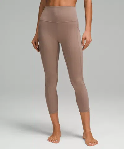 Lululemon Align™ High-rise Crop With Pockets 23" In Brown