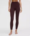 Lululemon Womens Espresso Align Hr Brand-print Tapered-leg Mid-rise Stretch-woven Leggings