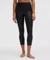 Lululemon Align™ High-rise Ribbed Crop 23" Shine In Black