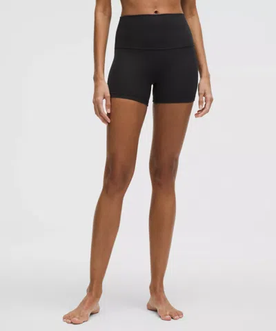Lululemon Align™ High-rise Ribbed Short 4" In Black