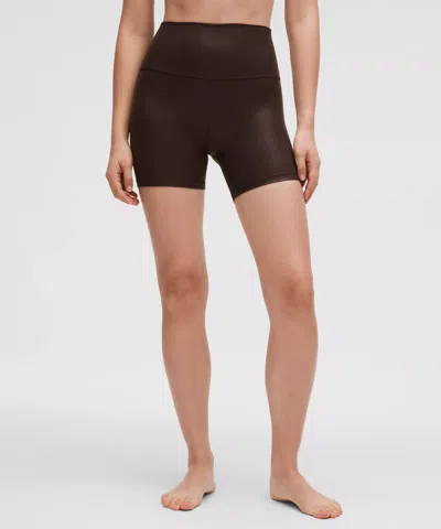 Lululemon Align™ High-rise Ribbed Short 6" Shine In Black