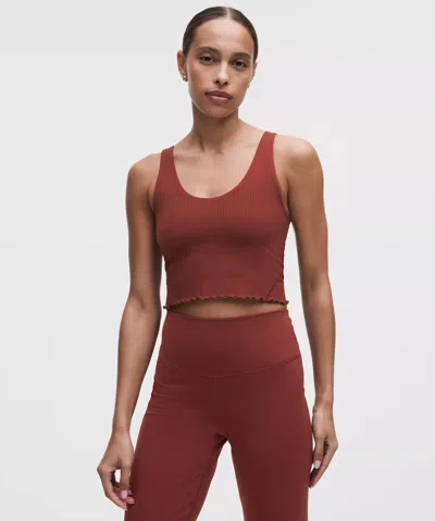 Lululemon Cropped Tank In Brown