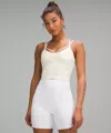Lululemon Align™ Strappy Ribbed Tank Top Light Support, A/b Cup In White