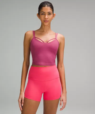 Lululemon Align™ Strappy Ribbed Tank Top Light Support, A/b Cup In Pink