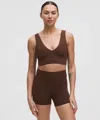 Lululemon Align™ V-neck Bra Light Support, A/b Cup In Brown