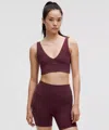 Lululemon Align™ V-neck Bra Light Support, A/b Cup In Brown