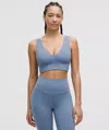 Lululemon Align™ V-neck Bra Light Support, C/d Cup In Blue