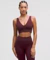 Lululemon Align™ V-neck Bra Light Support, C/d Cup In Burgundy
