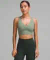 Lululemon Align™ V-neck Bra Light Support, Ddd/g Cup In Green