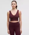 Lululemon Align™ V-neck Bra Light Support, Ddd/g Cup In Brown