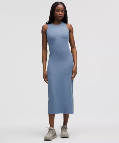 Lululemon All Aligned Ribbed Midi Dress In Blue