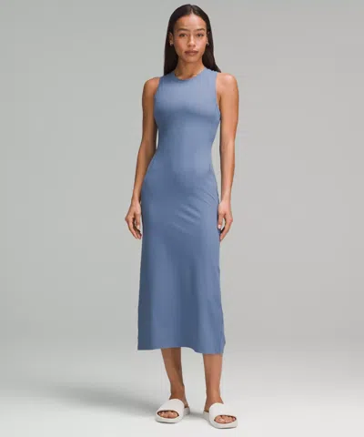 Lululemon All Aligned Ribbed Midi Dress In Blue