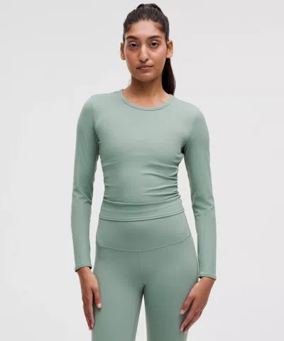 Lululemon All It Takes Back-twist Ribbed Long-sleeve Shirt In Blue