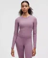 Lululemon All It Takes Back-twist Ribbed Long-sleeve Shirt In Gray