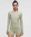 Lululemon All It Takes Back-twist Ribbed Long-sleeve Shirt