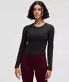 Lululemon All It Takes Back-twist Ribbed Long-sleeve Shirt In Black