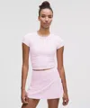 Lululemon All It Takes Back-twist Ribbed Short-sleeve Shirt