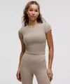 Lululemon All It Takes Back-twist Ribbed Short-sleeve Shirt