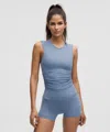 Lululemon All It Takes Back-twist Ribbed Tank Top In Blue