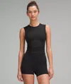Lululemon All It Takes Back-twist Ribbed Tank Top In Black