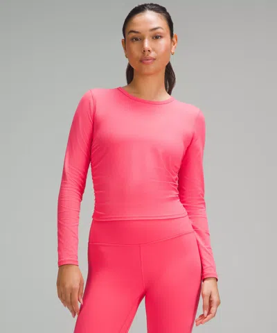 Lululemon All It Takes Ribbed Nulu Long-sleeve Shirt In Pink