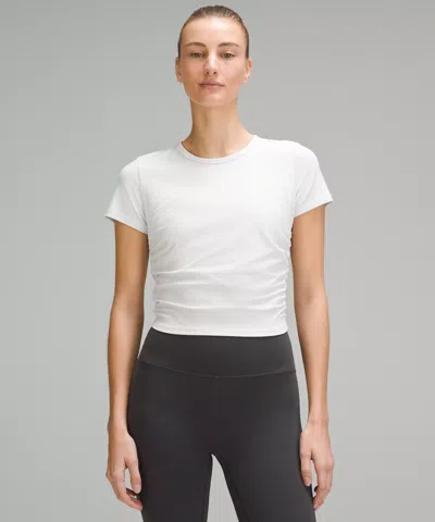 Lululemon All It Takes Ribbed Nulu T-shirt In White