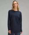 Lululemon All Yours Heavyweight Long-sleeve Shirt In Blue