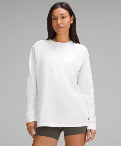 Lululemon All Yours Heavyweight Long-sleeve Shirt In White