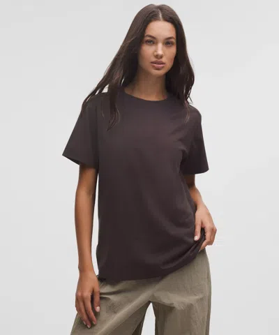 Lululemon All Yours Organic Cotton Crewneck T-shirt In Black